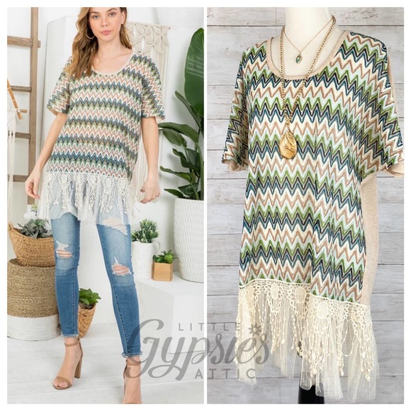 Ryu Miss-oni Chevron and Lace Tunic - Picture 8 of 13